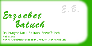 erzsebet baluch business card